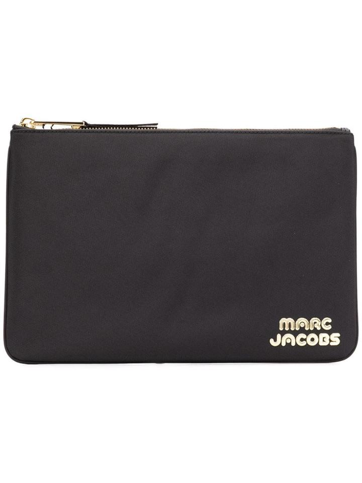 Marc Jacobs Logo Plaque Clutch Bag - Black