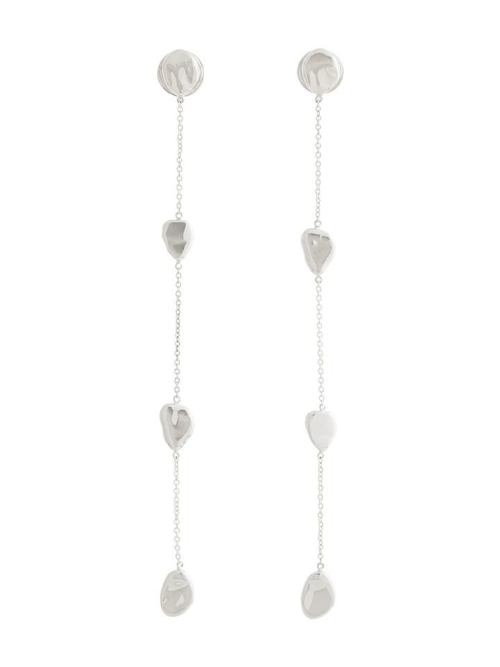 Meadowlark Pebble Chain Drop Earrings - Metallic