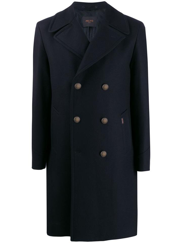 Paltò Achille Double-breasted Coat - Blue