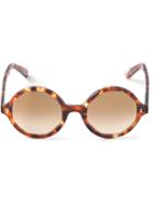 Cutler & Gross Tortoiseshell Round Sunglasses