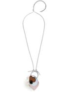 Marni Heart Drop Necklace - Nude & Neutrals