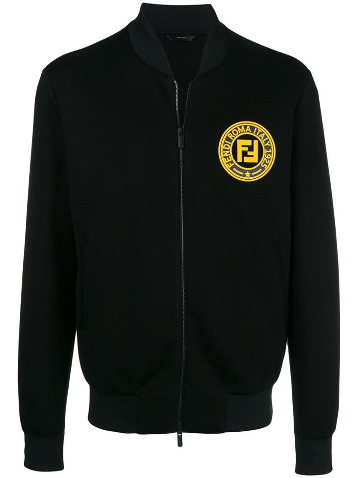 Fendi Printed Ff Logo Jacket - Black