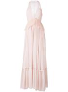 Givenchy Pleated Evening Gown, Women's, Size: 38, Pink/purple, Silk/polyamide
