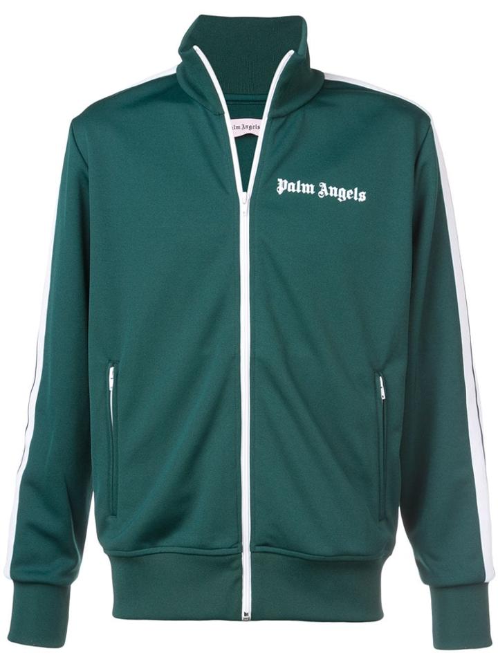 Palm Angels Logo Printed Sweatshirt - Green