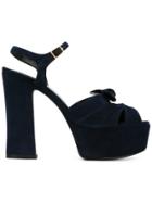 Saint Laurent Candy 80 Bow Sandals - Blue