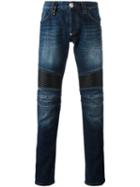 Philipp Plein Raiatea Biker Jeans, Men's, Size: 33, Blue, Cotton/spandex/elastane