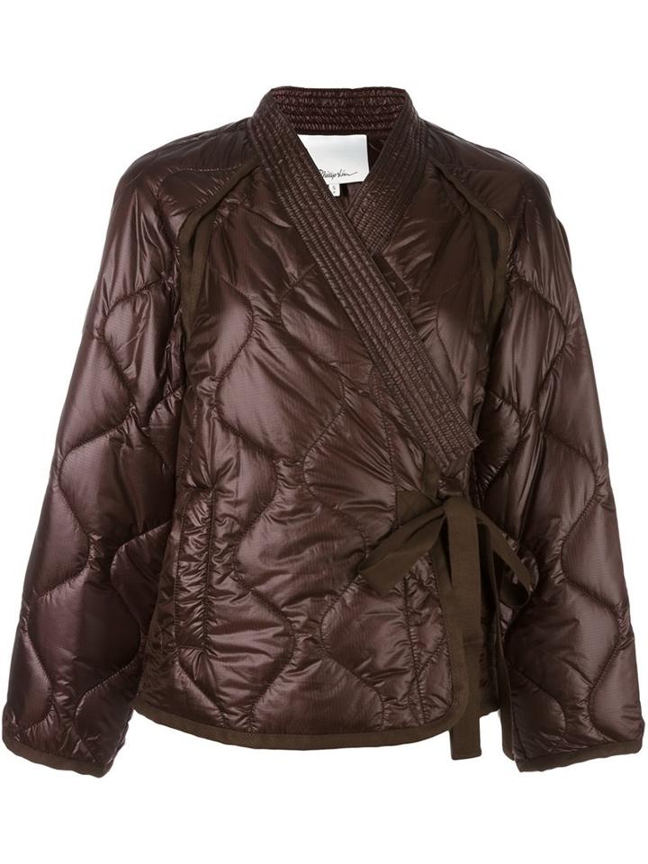 3.1 Phillip Lim Padded Kimono Jacket, Women's, Size: Small, Red, Acrylic/polyamide