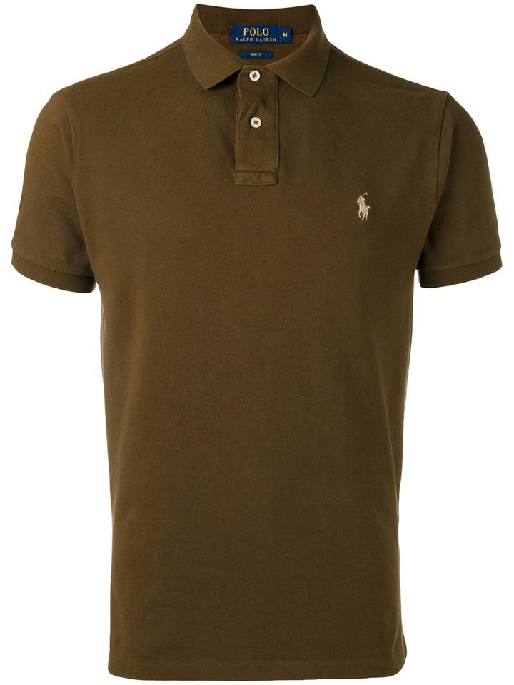 Polo Ralph Lauren - Embroidered Logo Polo Shirt - Men - Cotton - S, Brown, Cotton