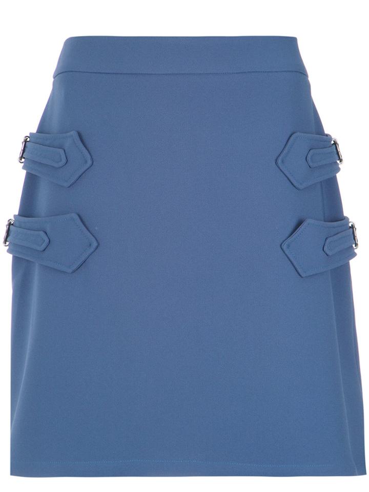 Olympiah Buckled Short Skirt - Blue