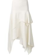 J.w.anderson High-waisted Asymmetric Skirt, Women's, Size: 6, Nude/neutrals, Wool