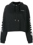 Calvin Klein Jeans Cropped Logo Hoodie - Black