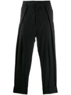Ann Demeulemeester Pleated Detail Tapered Trousers - Black