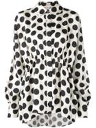 Dice Kayek Polka-dot Print Shirt - White