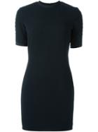 Dsquared2 Fitted Short Sleeve Dress, Women's, Size: 42, Black, Viscose/acetate/spandex/elastane/polyester
