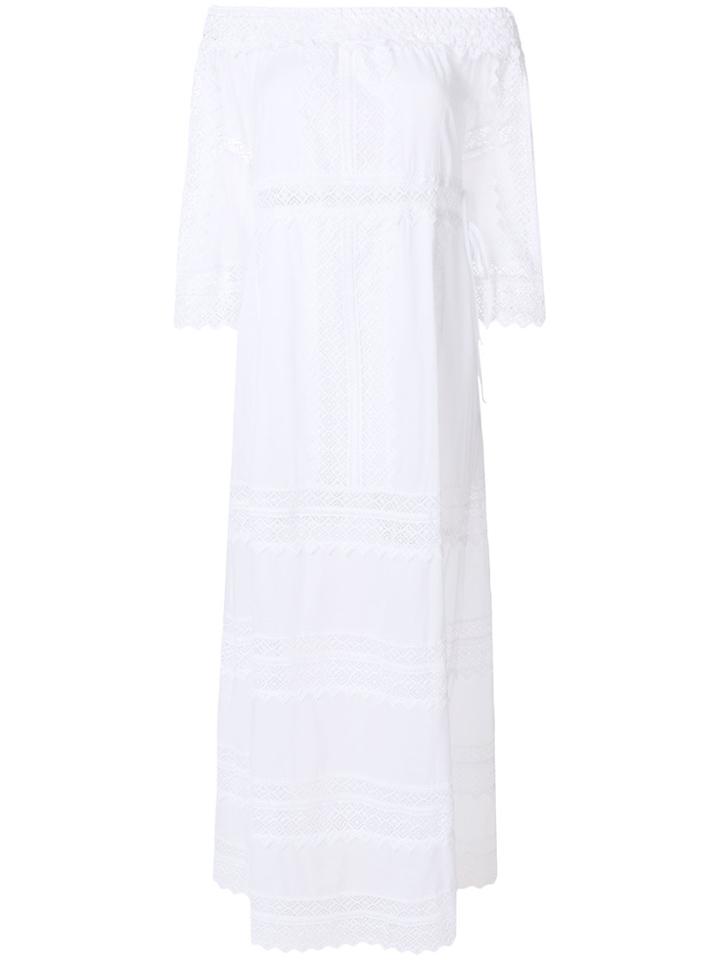 Charo Ruiz Crochet Off The Shoulder Maxi Dress - White