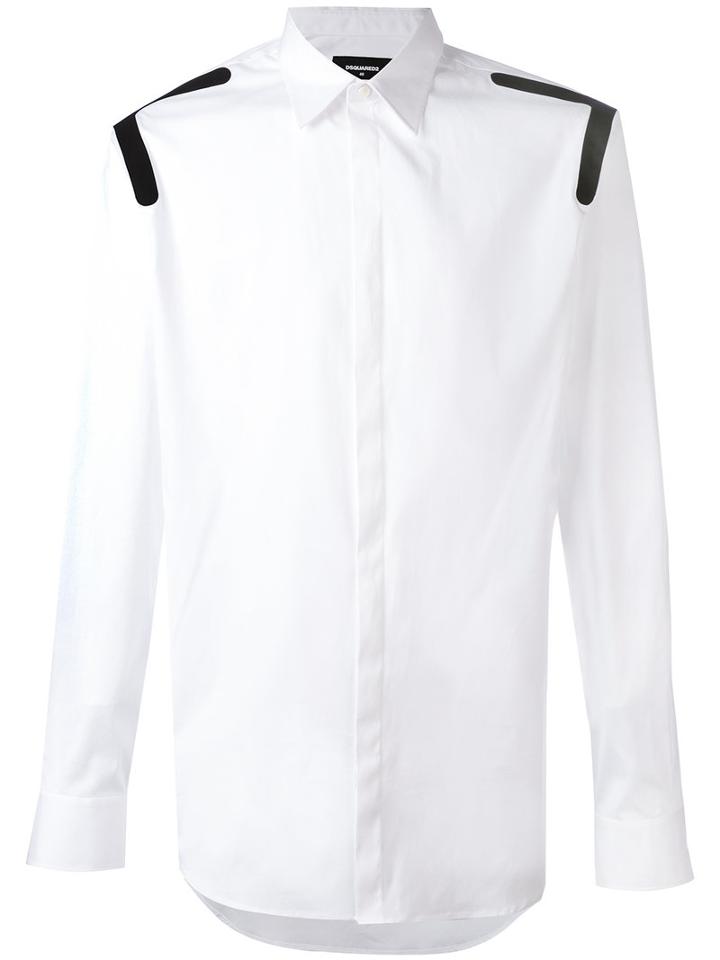 Dsquared2 - Printed Shoulder Shirt - Men - Cotton/spandex/elastane - 50, White, Cotton/spandex/elastane