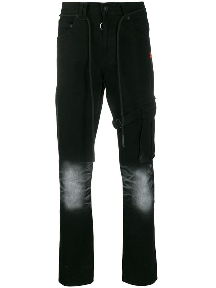 Off-white Slim Asymmetric Jeans - Black