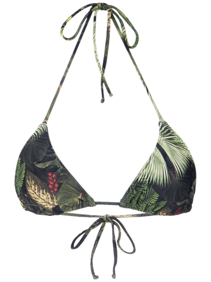 Lygia & Nanny Lido Printed Bikini Top - Green