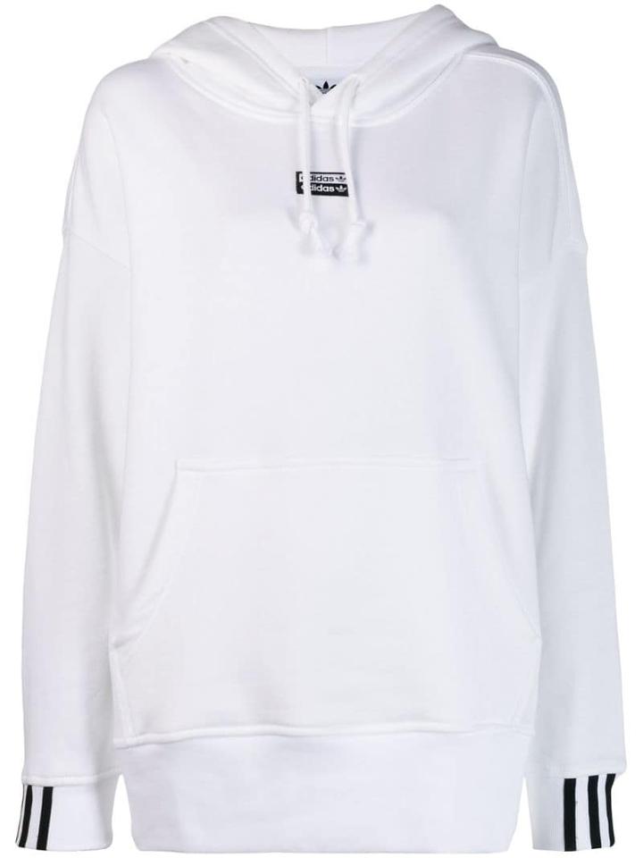 Adidas Logo Patch Hoodie - White