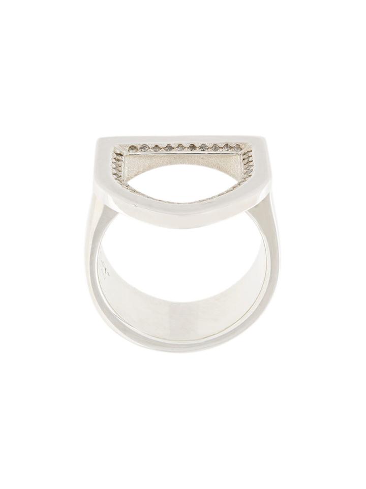 Ambush Diamond Crest Ring, Adult Unisex, Size: Medium, Metallic