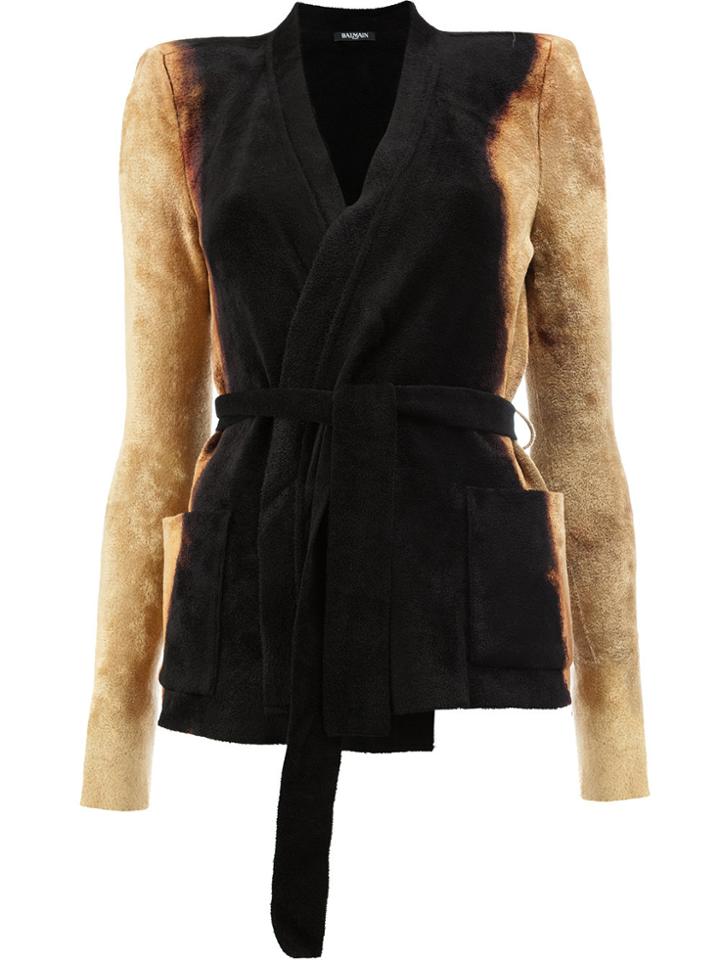 Balmain Fire Belted Jacket - Multicolour