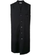 Aganovich Sleeveless Long Jacket, Men's, Size: 48, Black, Wool