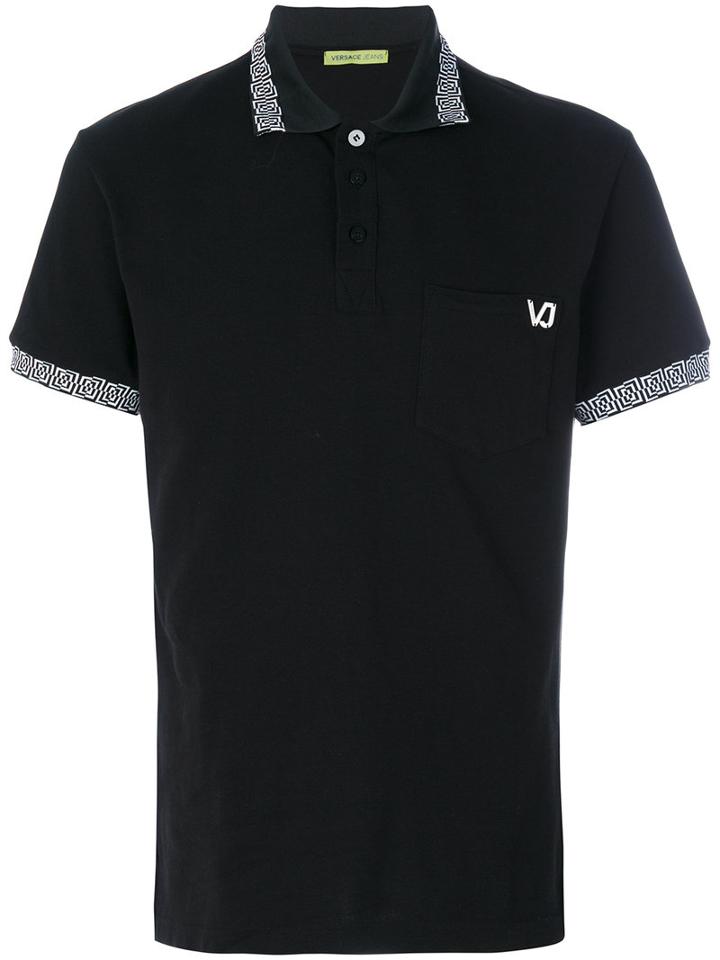 Versace Jeans - Rear Print Polo Shirt - Men - Cotton - 54, Black, Cotton