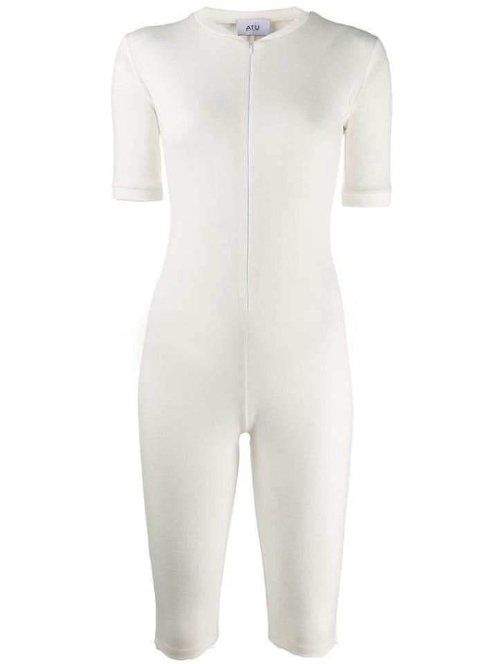 Atu Body Couture Demo Biker Jumpsuit - White
