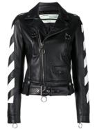 Off-white Diagonal Striped Jacket - Black