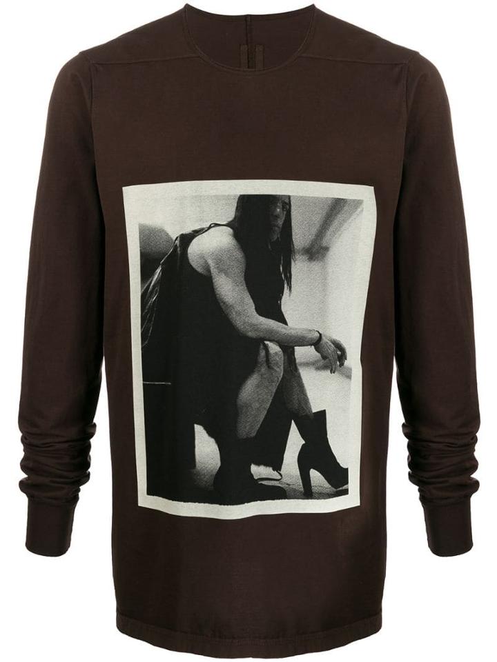 Rick Owens Drkshdw Printed Level Sweatshirt - Brown