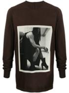 Rick Owens Drkshdw Printed Level Sweatshirt - Brown