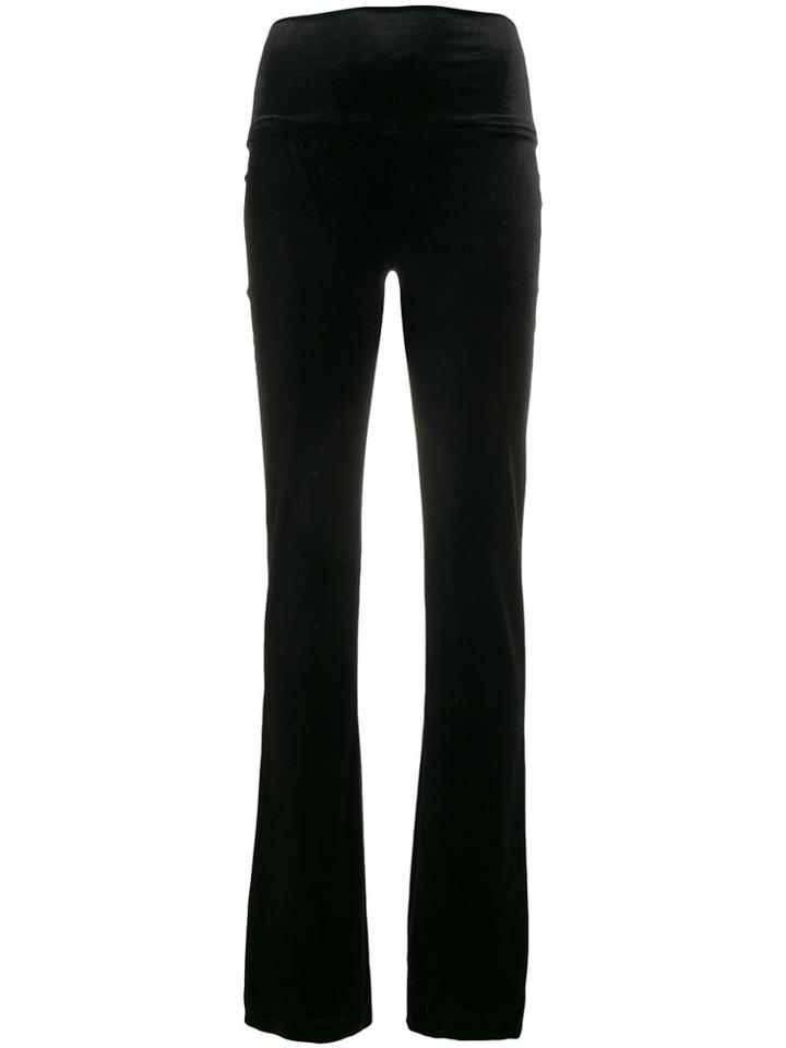 Norma Kamali Colour Block Trousers - Black