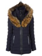 Mackage 'kadalina' Coat, Women's, Size: Xs, Blue, Nylon/spandex/elastane/racoon Fur/feather Down