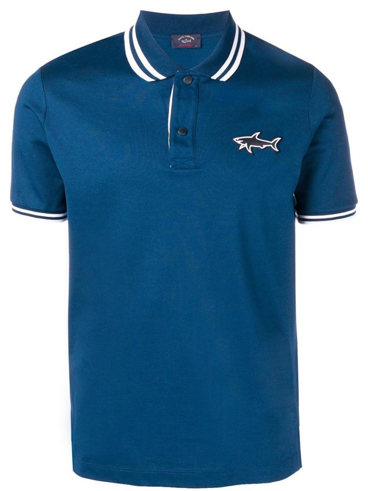 Paul & Shark Embroidered Logo Polo T-shirt - Blue