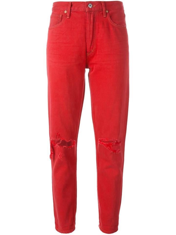 Citizens Of Humanity Boyfriend Jeans - Red