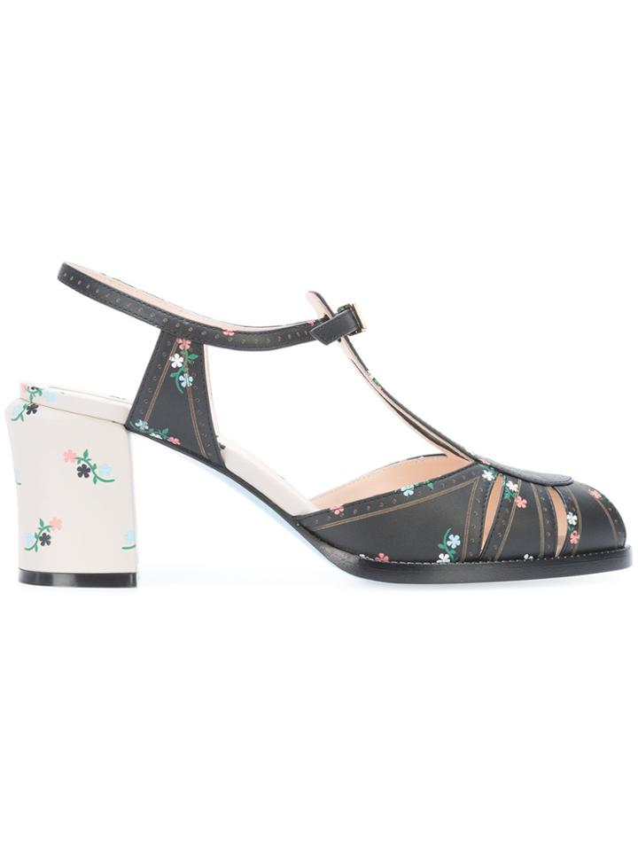 Fendi Flower Print Sandals - Black