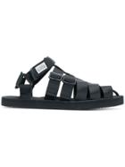 Suicoke Touch-strap Open-toe Sandals - Black
