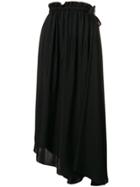 Kenzo Drawstring Flared Midi Skirt - Black