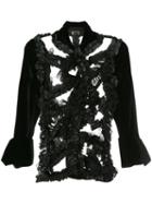 Comme Des Garçons Pre-owned Ruffle Dissected Jacket - Black