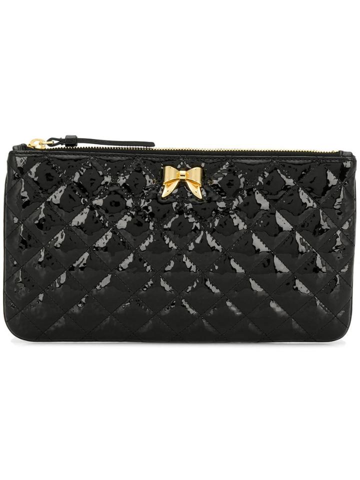 Moschino Quilted Clutch Bag - Black