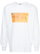 Msgm Slogan-print Long Sleeve T-shirt - White