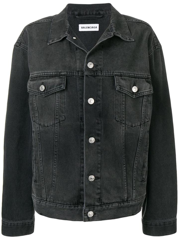 Balenciaga Strass Logo Jacket - Black