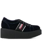 Karl Lagerfeld Platform Lace-up Shoes - Blue