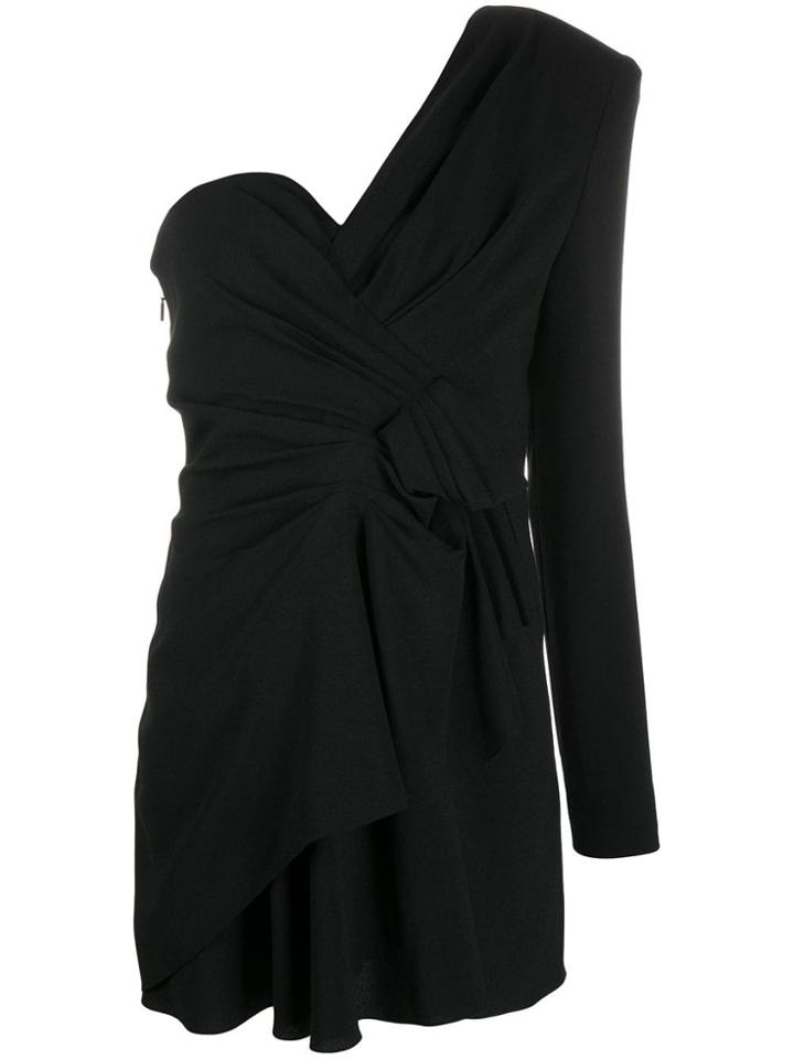 Saint Laurent One Shoulder Dress - Black