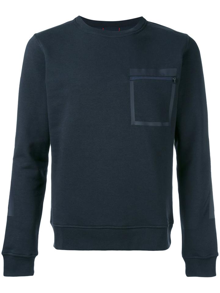 Woolrich - Zipped Chest Pocket Sweatshirt - Men - Cotton/polyester - Xl, Blue, Cotton/polyester