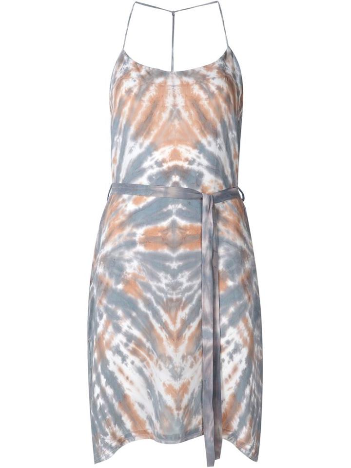 Raquel Allegra Tie Waist Smoke (grey) Effect Dress, Women's, Size: 1, Silk