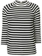 Marc Jacobs Striped Knitted Top - Black