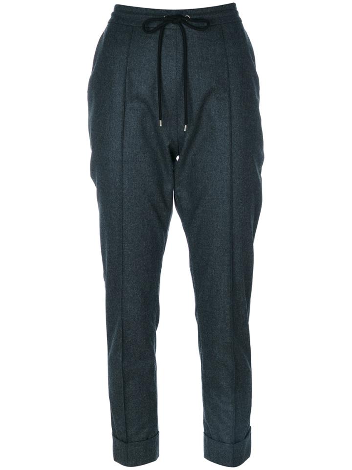 Kenzo Drawstring Tailored Trousers - Grey