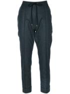 Kenzo Drawstring Tailored Trousers - Grey