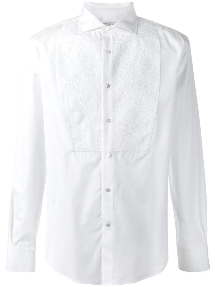 Ermanno Scervino - Textured Bib Dinner Shirt - Men - Cotton - 52, White, Cotton